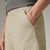 Textured Wide-Straight Fit Cargo Pants - Creamy Tan