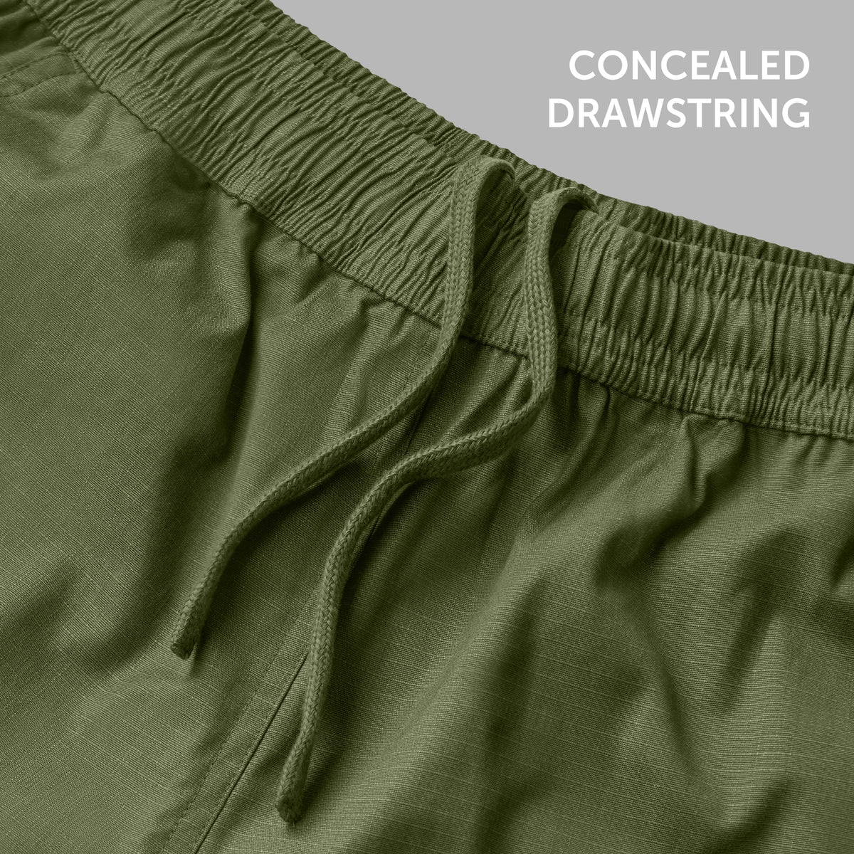 Textured Wide-Straight Fit Cargo Pants - Olive Green