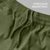 Textured Wide-Straight Fit Cargo Pants - Olive Green