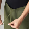 Textured Wide-Straight Fit Cargo Pants - Olive Green