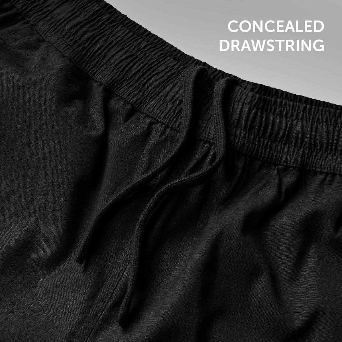 Textured Wide-Straight Fit Cargo Pants - Onyx Black