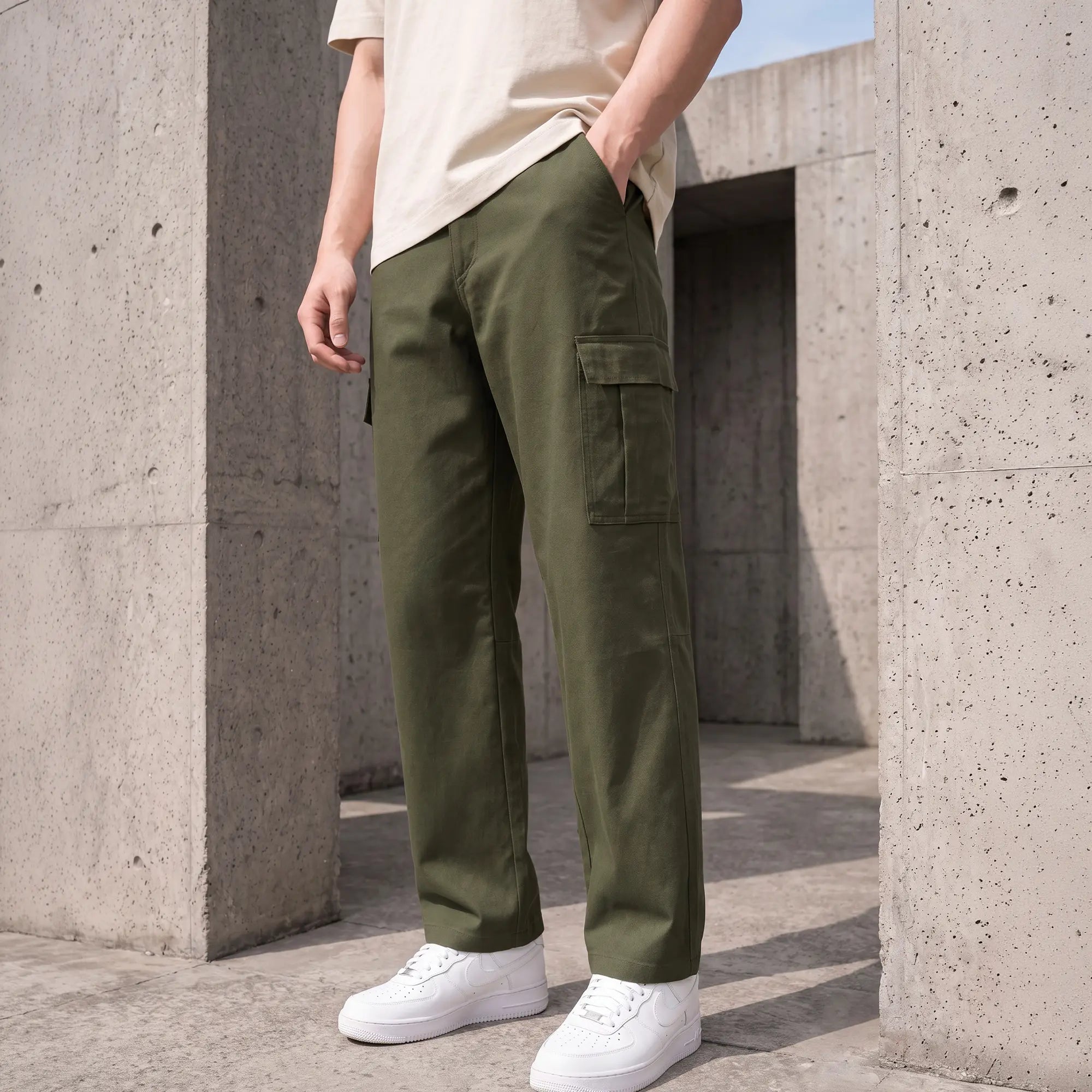 Everyday Cargo Pants - Olive Green