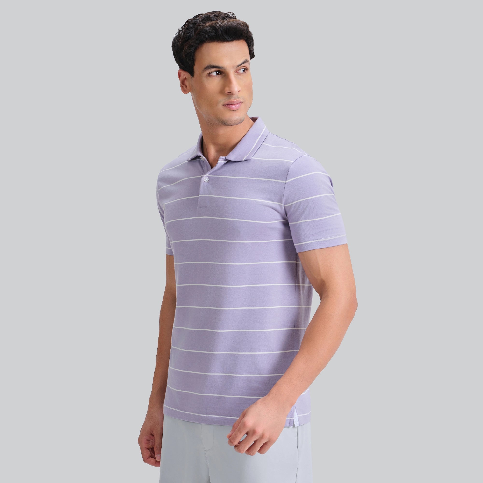 Linea Cotton Polo T-shirt - Misty Lilac