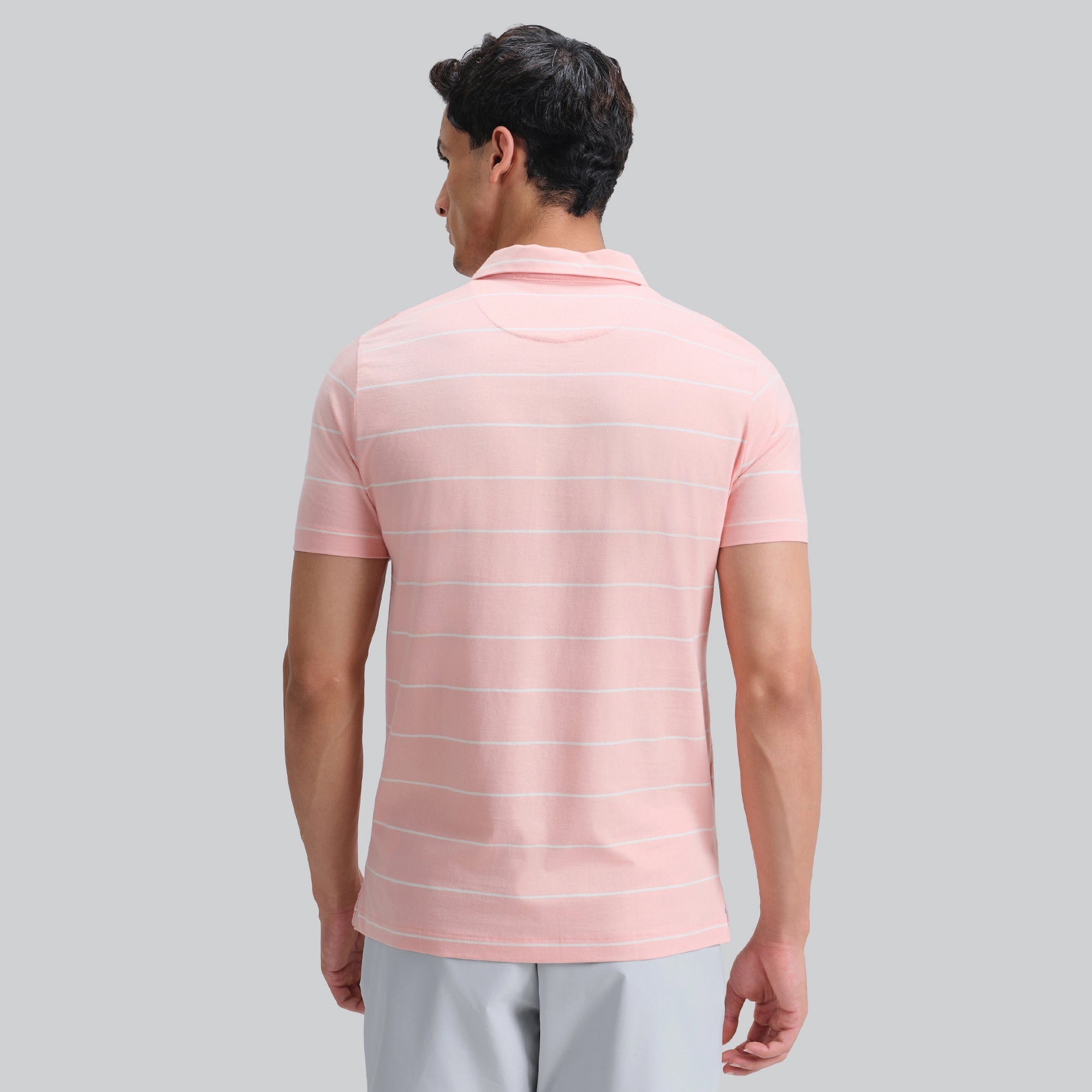 Linea Cotton Polo T-shirt - Coral Pink