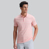 Linea Cotton Polo T-shirt - Coral Pink