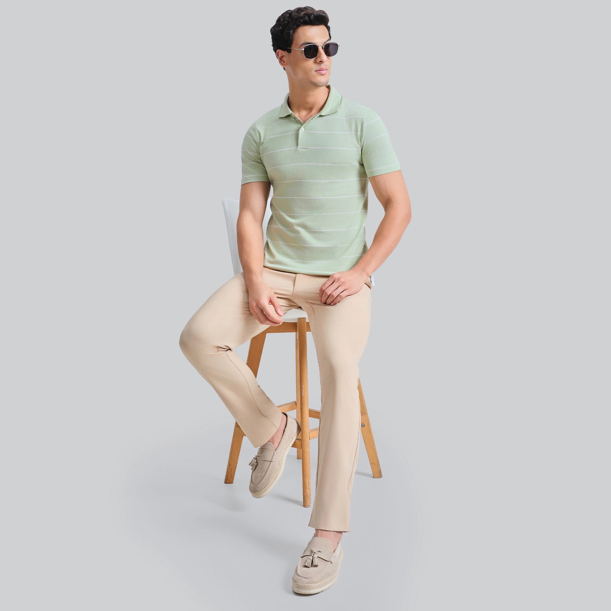 Linea Cotton Polo T-shirt - Pistachio Green