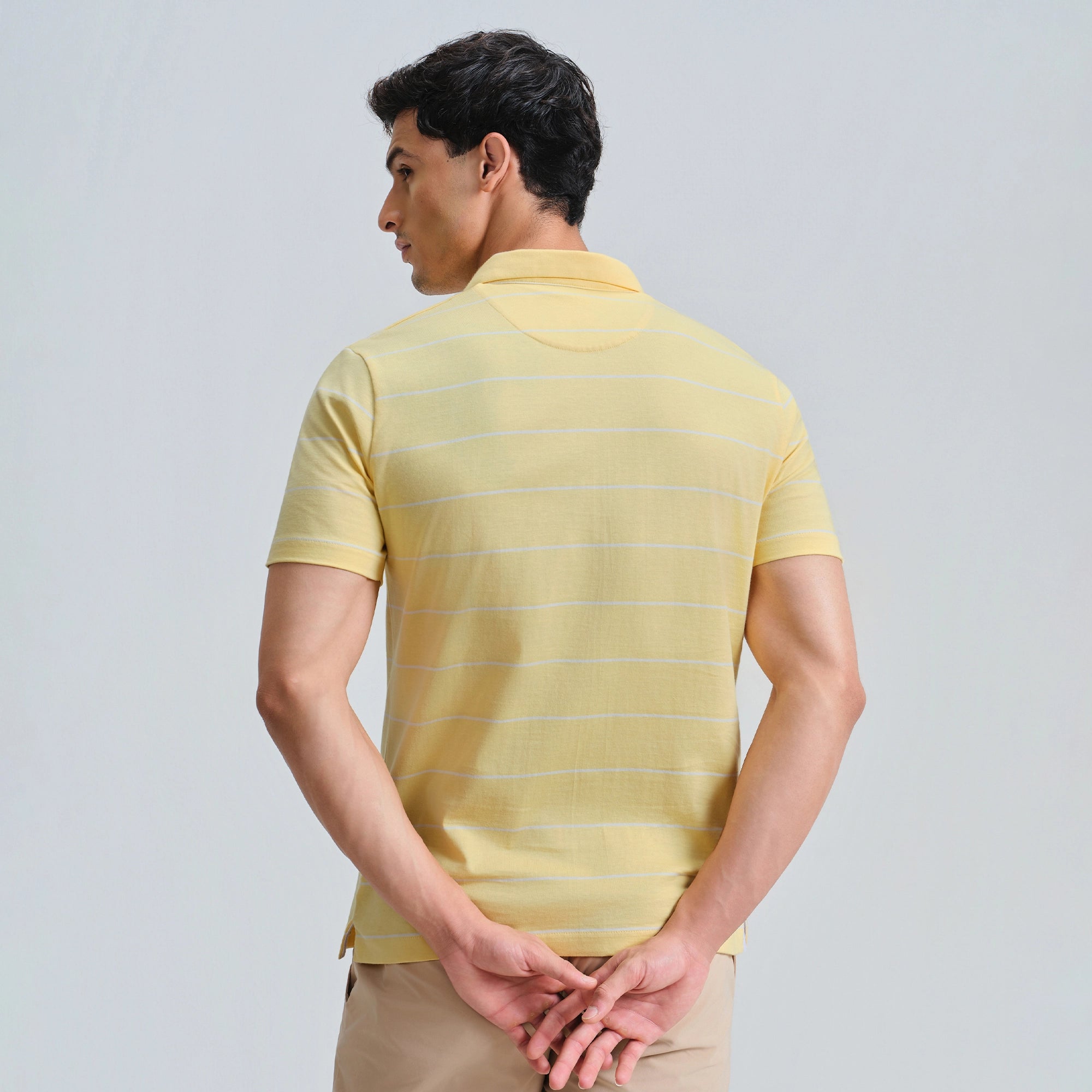 Linea Cotton Polo T-shirt - Butter Yellow