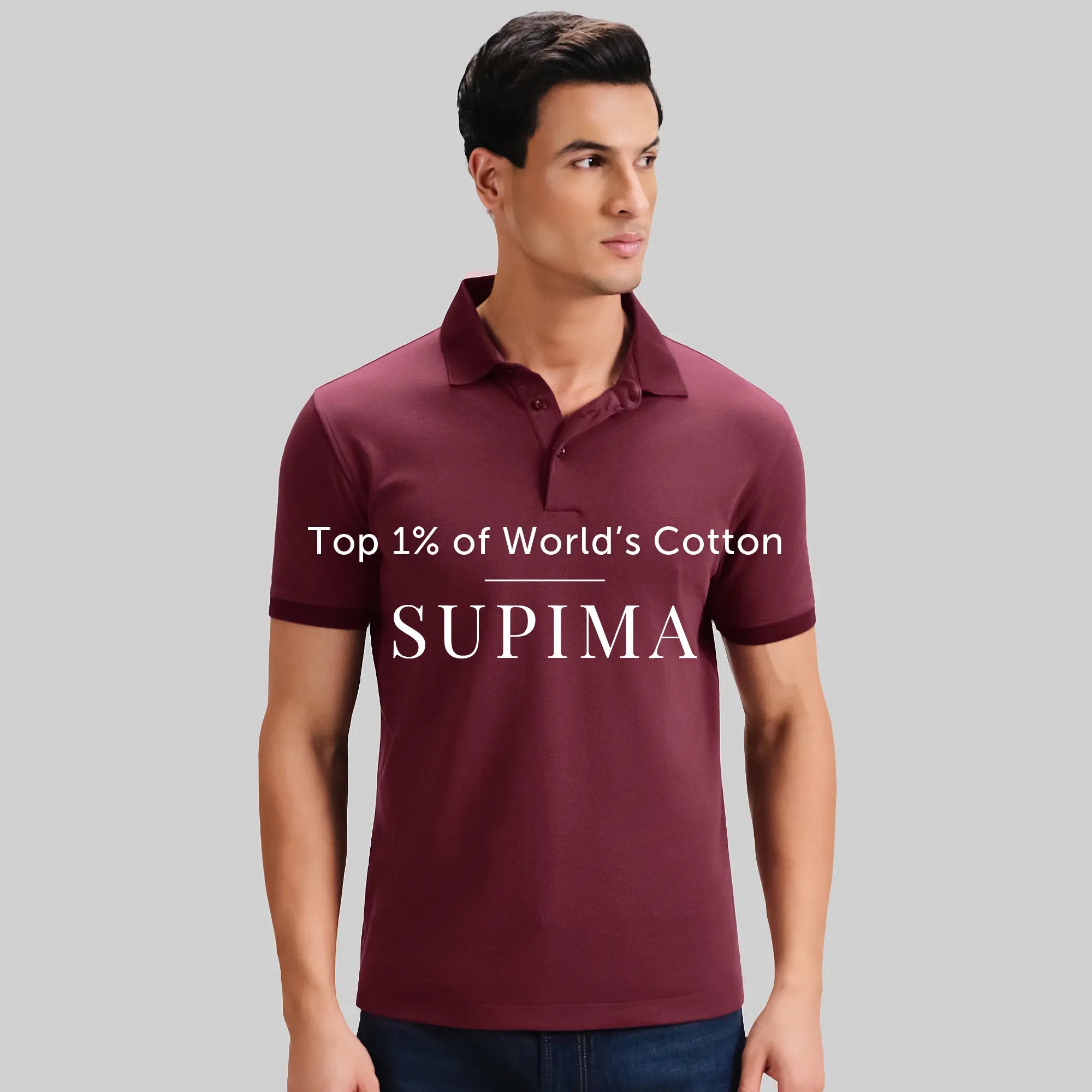 Supima Cotton Slim Fit Polo - Merlot Maroon