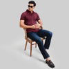 Supima Cotton Slim Fit Polo - Merlot Maroon