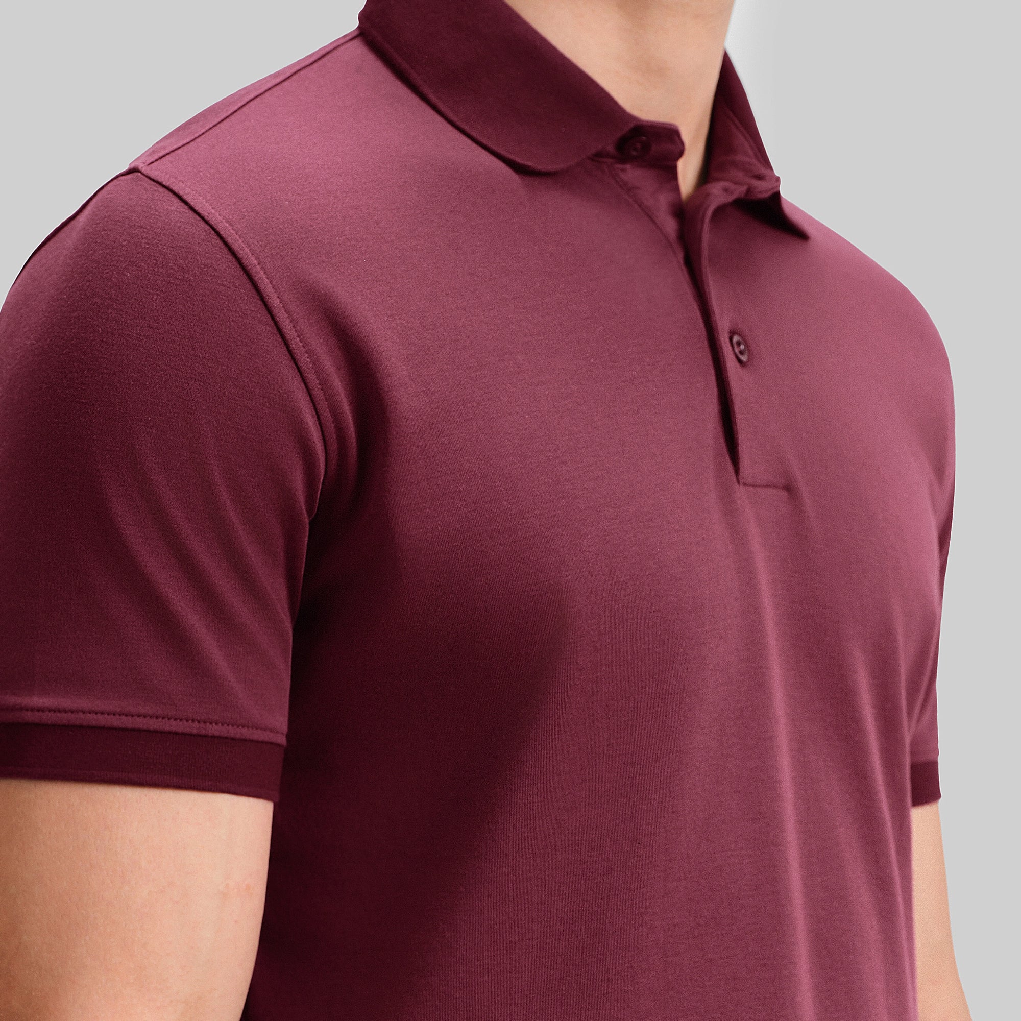 Supima Cotton Slim Fit Polo - Merlot Maroon