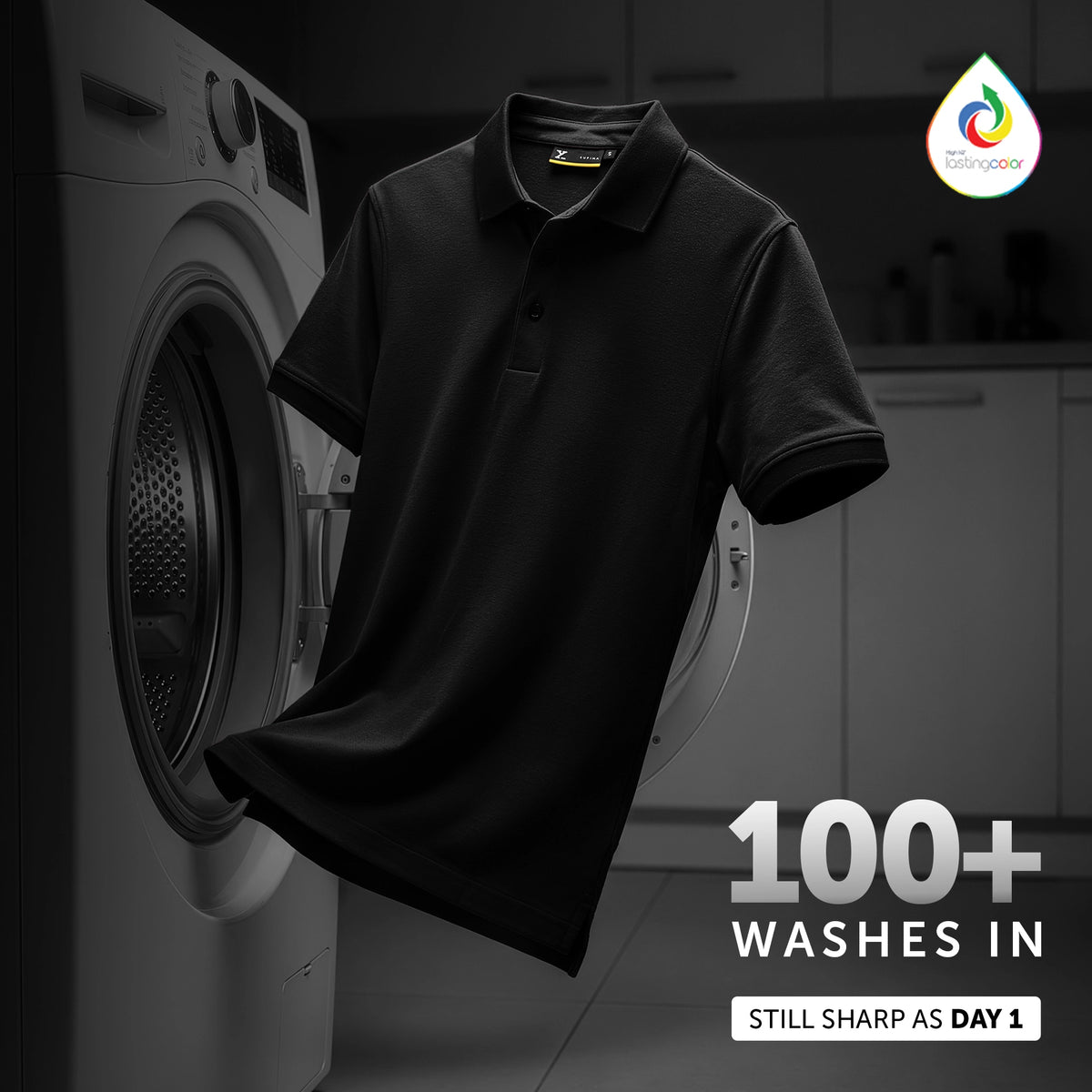 Supima Cotton Slim Fit Polo - Black Knight