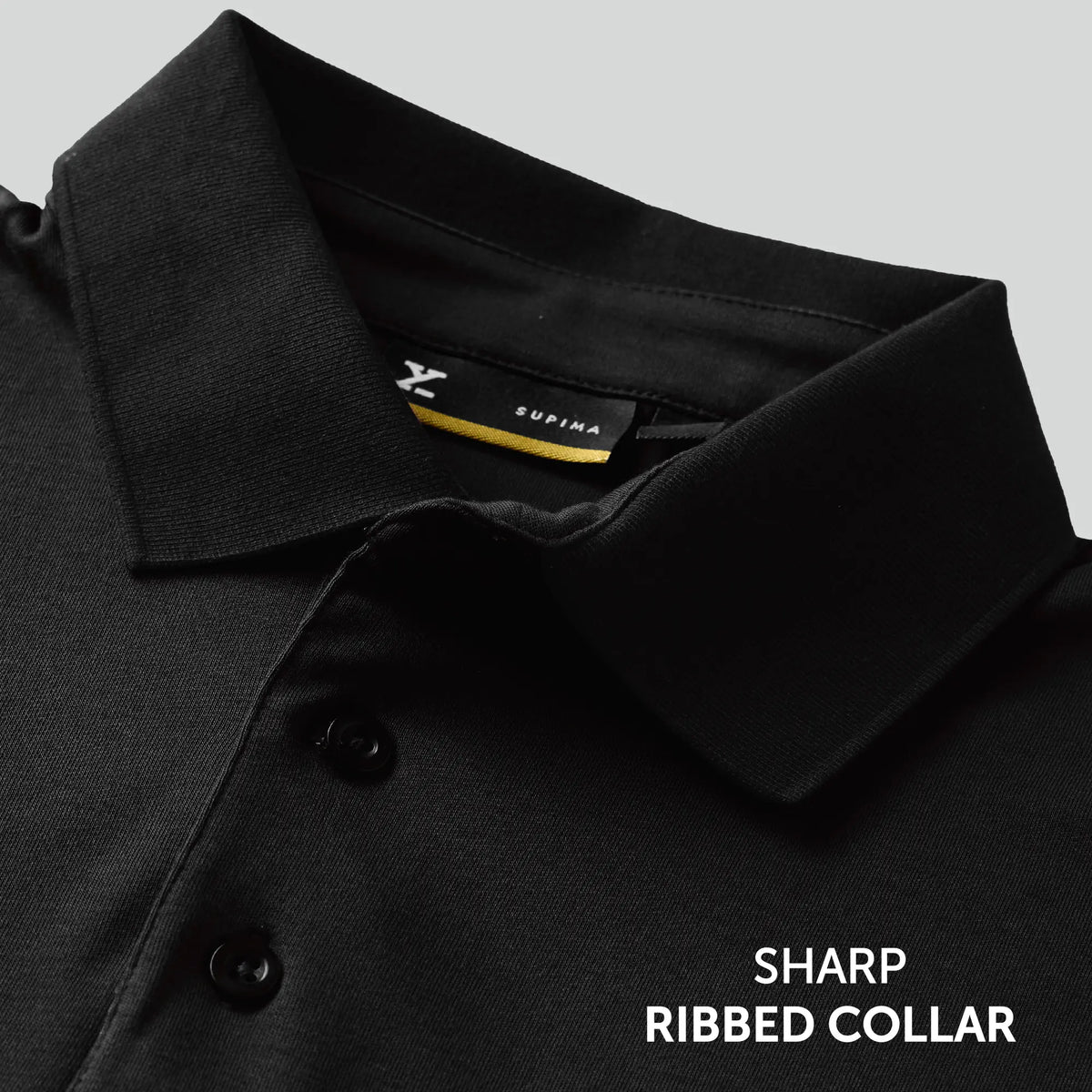 Supima Cotton Slim Fit Polo - Black Knight
