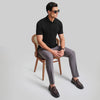 Supima Cotton Slim Fit Polo - Black Knight