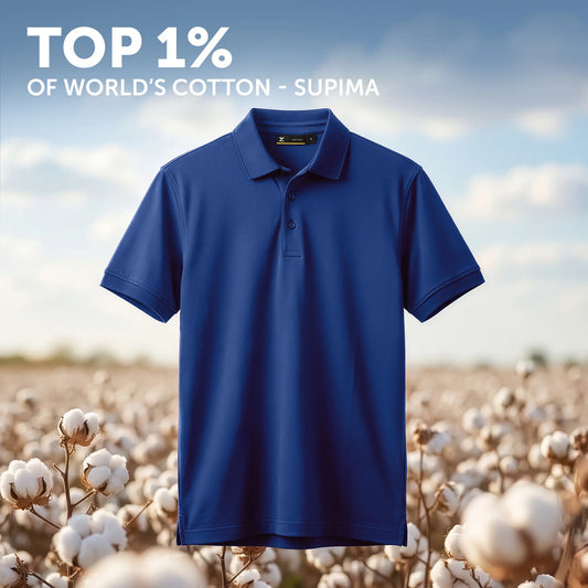 Supima Cotton Slim Fit Polo - Midnight Blue