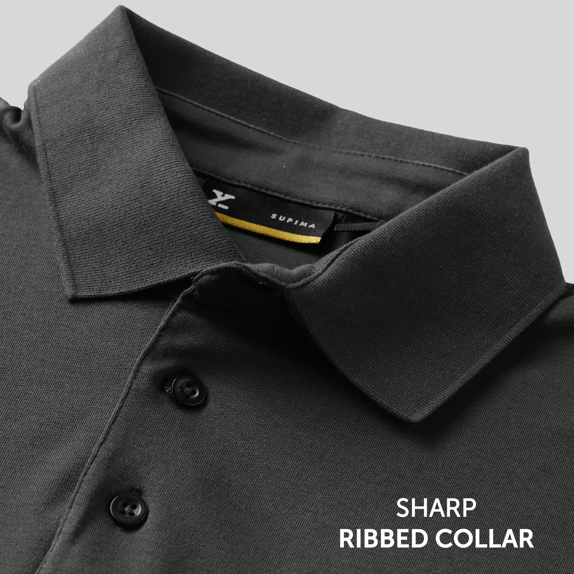 Supima Cotton Slim Fit Polo - Storm Grey