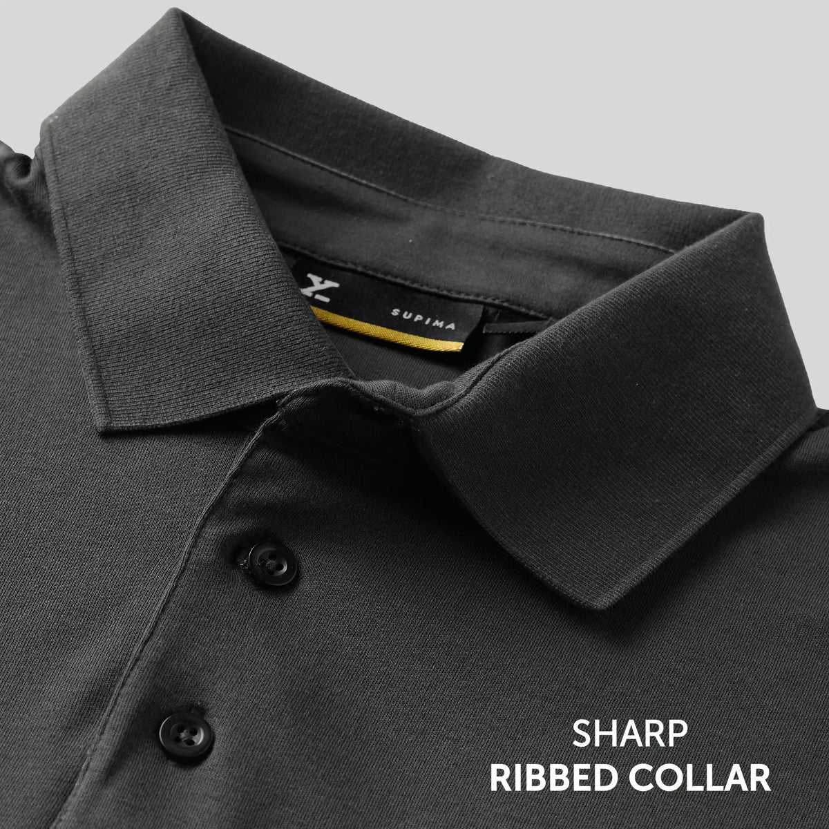 Supima Cotton Slim Fit Polo - Storm Grey