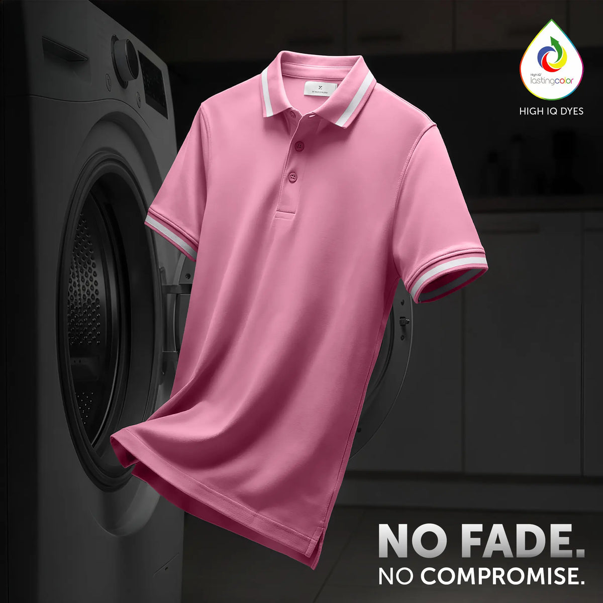 Pique Polo T-shirt - Vintage Pink