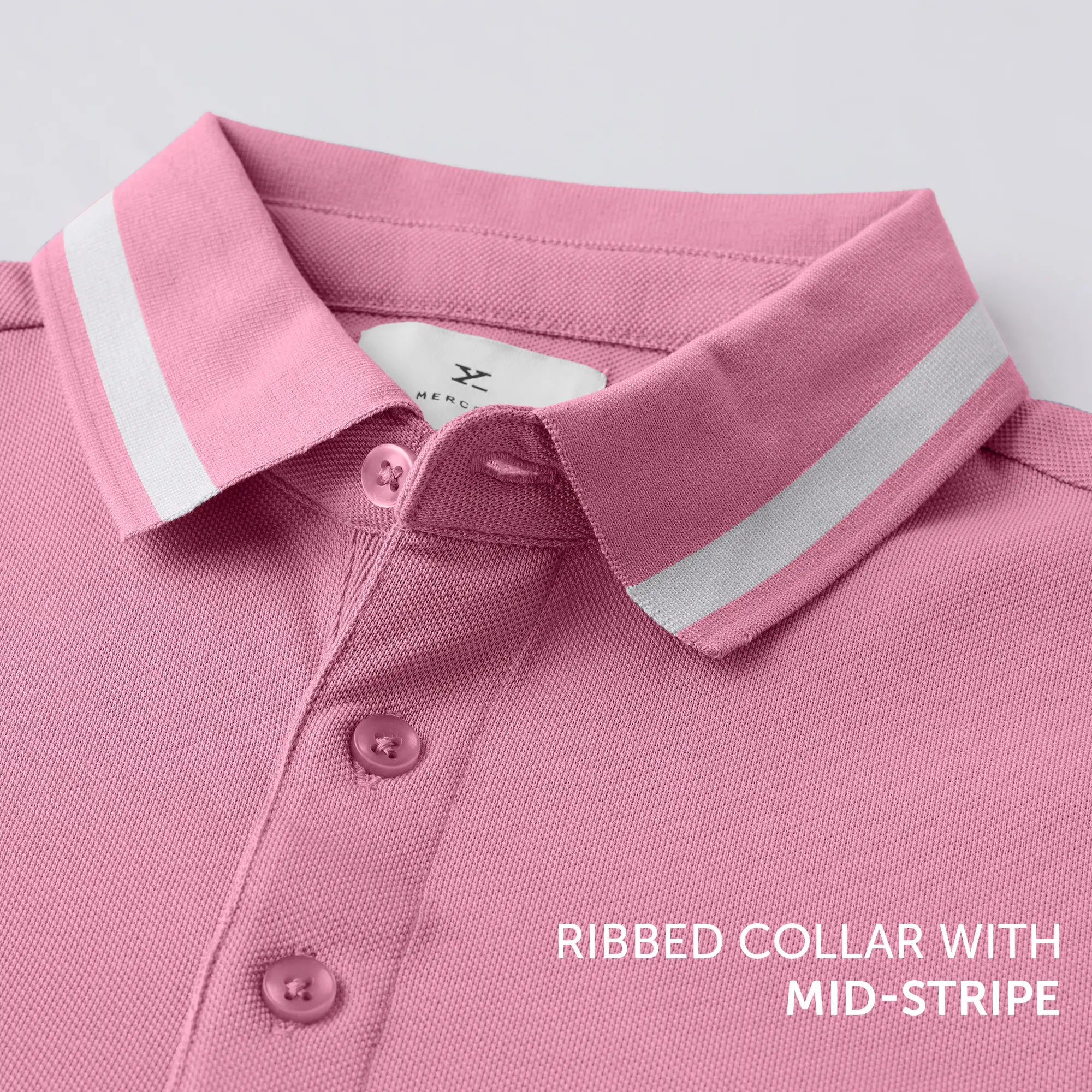 Pique Polo T-shirt - Vintage Pink