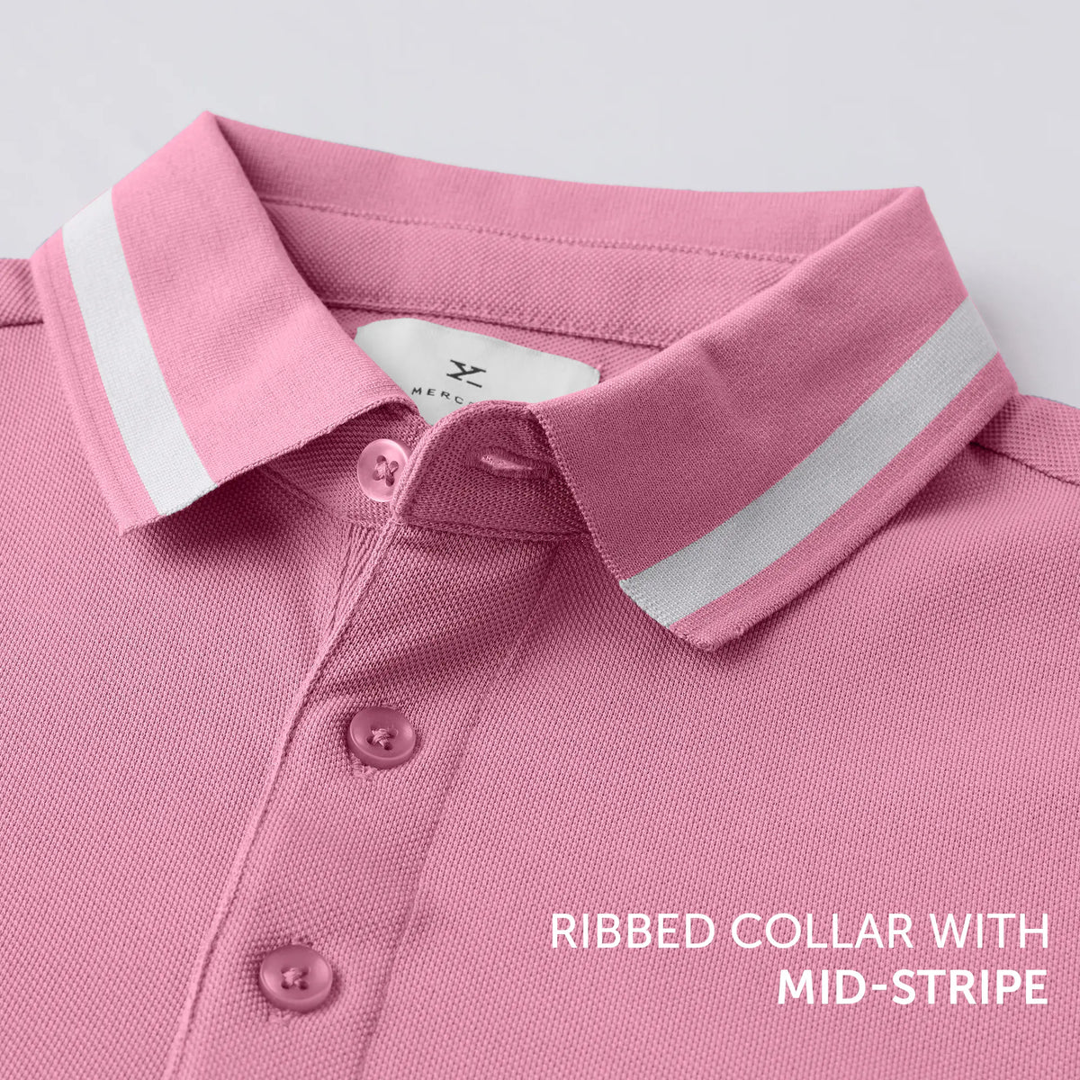 Pique Polo T-shirt - Vintage Pink