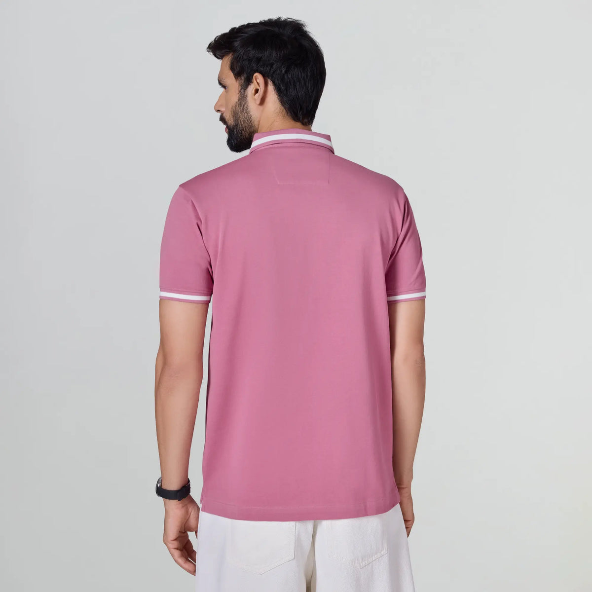 Pique Polo T-shirt - Vintage Pink