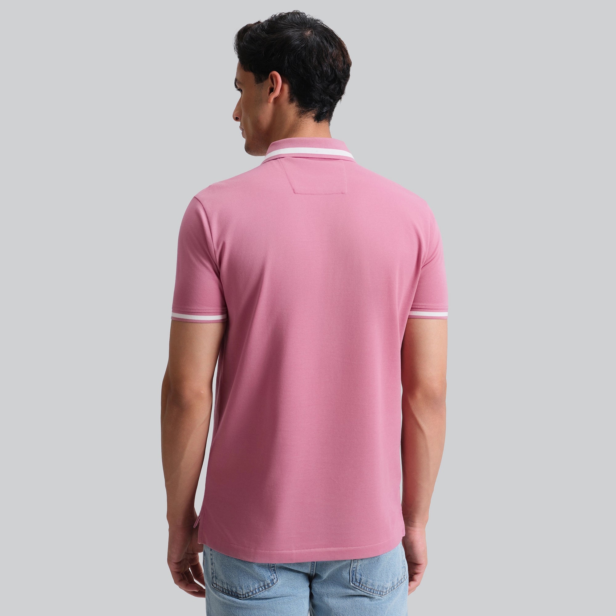 Pique Polo T-shirt - Vintage Pink_back