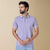 Pique Polo T-shirt - Purple Mist