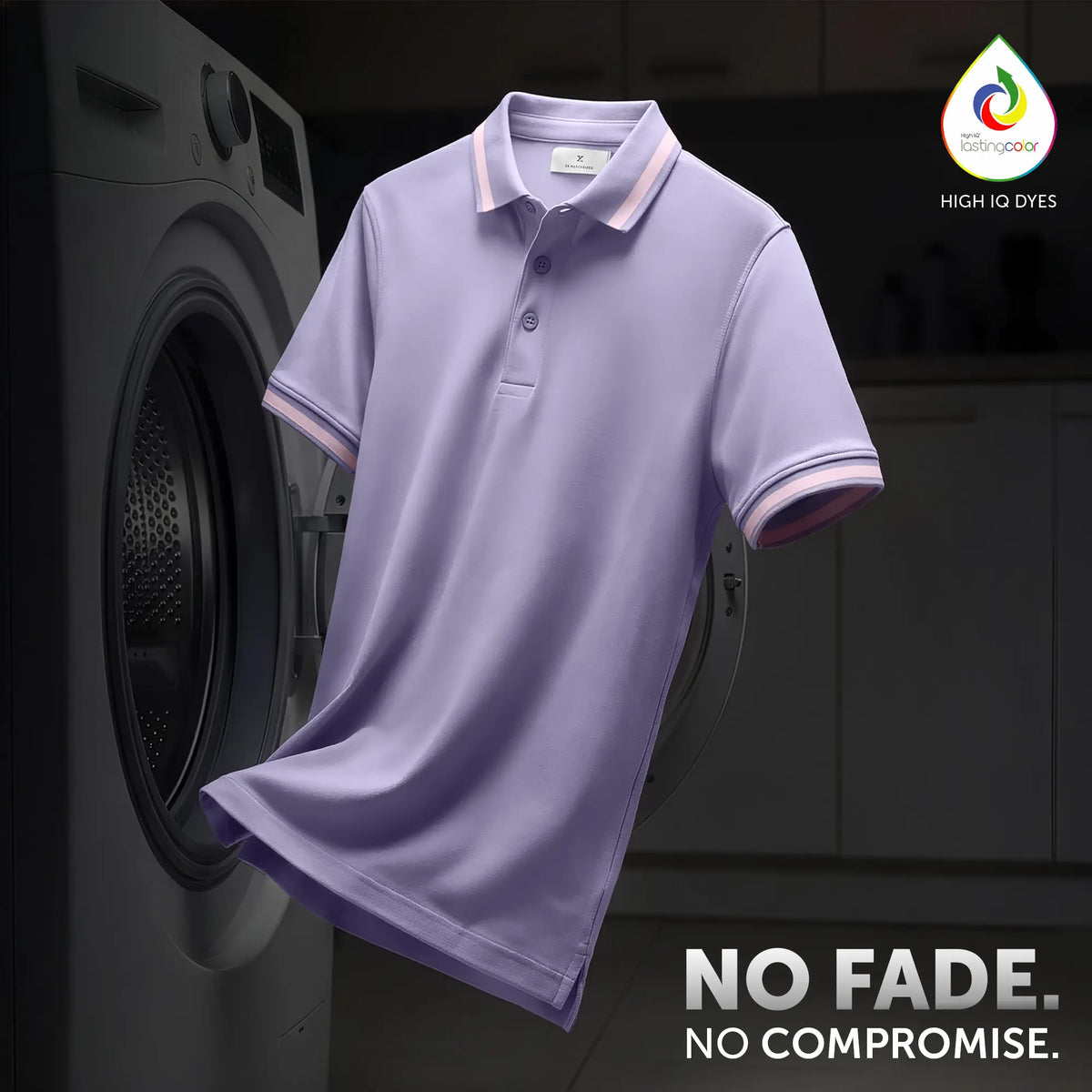 Pique Polo T-shirt - Purple Mist