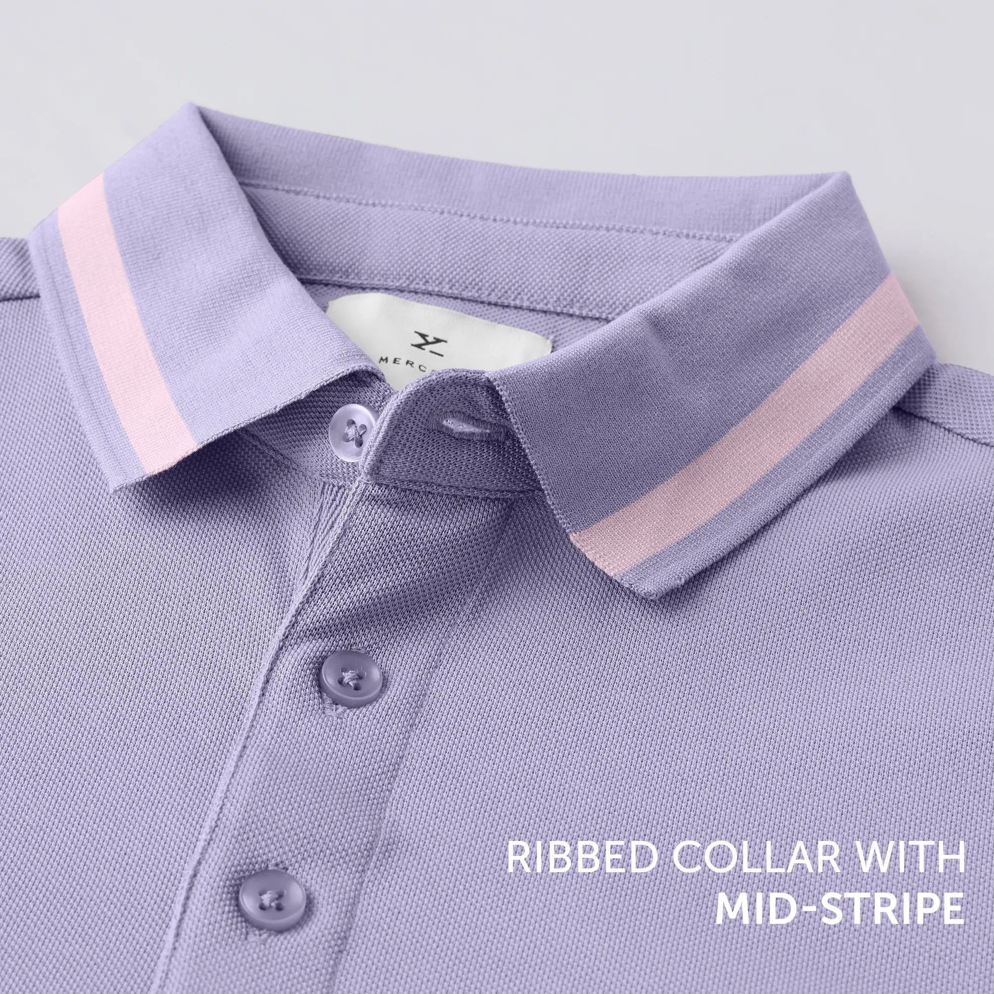 Pique Polo T-shirt - Purple Mist