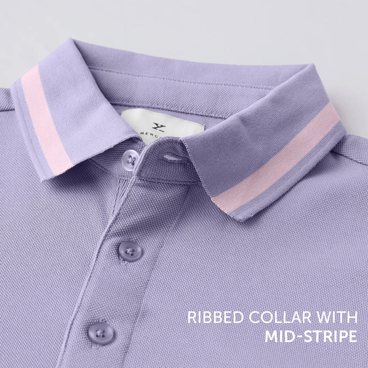 Pique Polo T-shirt - Purple Mist