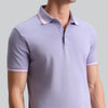 Pique Polo T-shirt - Purple Mist_zoom