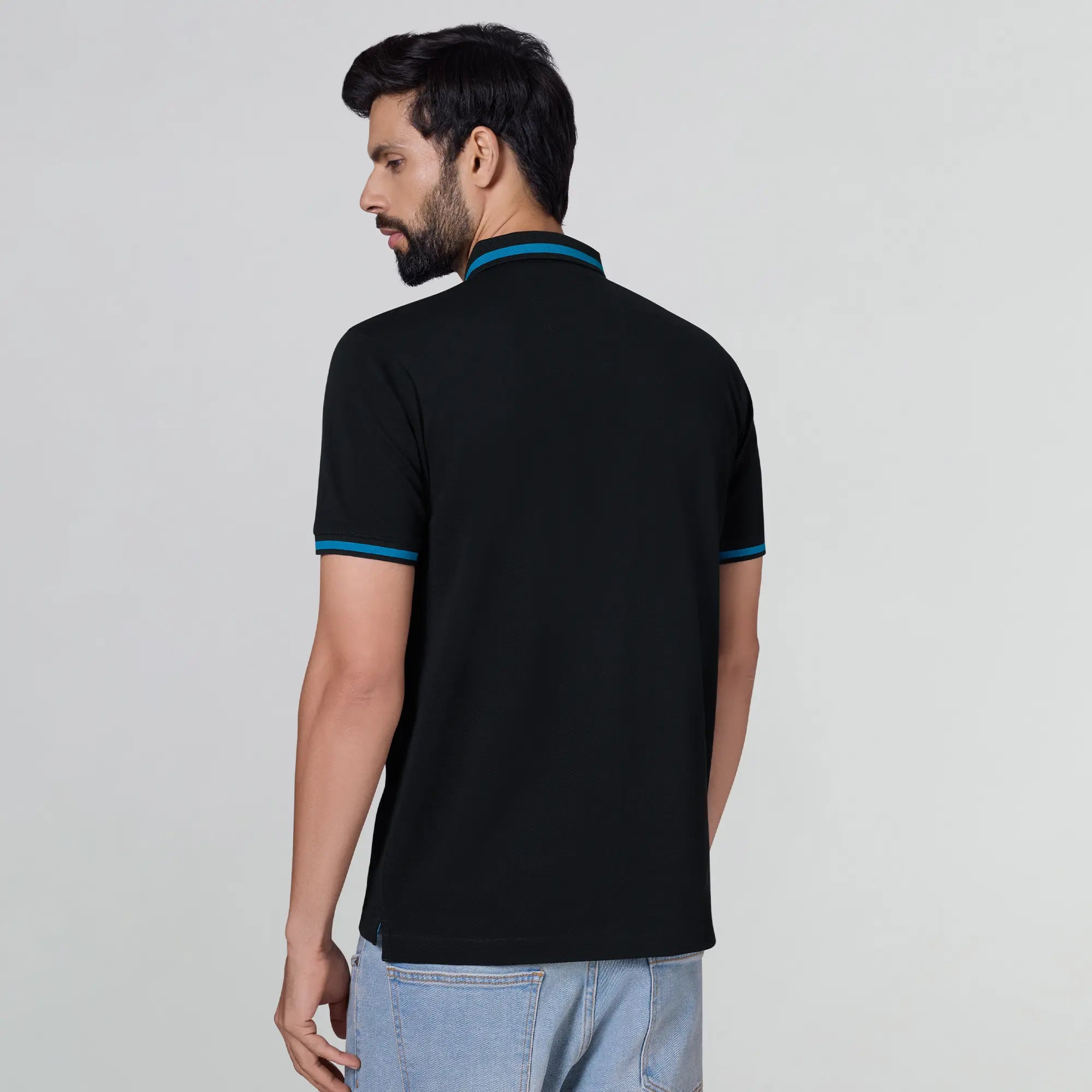 Pique Polo T-shirt - Black Knight