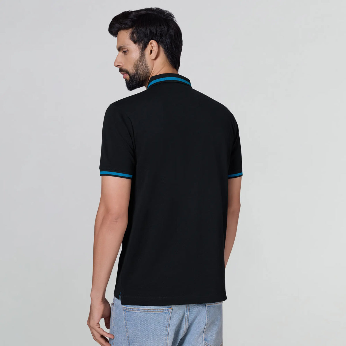 Pique Polo T-shirt - Black Knight