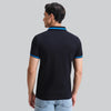 Pique Polo T-shirt - Black Knight_back