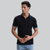Pique Polo T-shirt - Black Knight_front