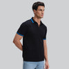 Pique Polo T-shirt - Black Knight_side