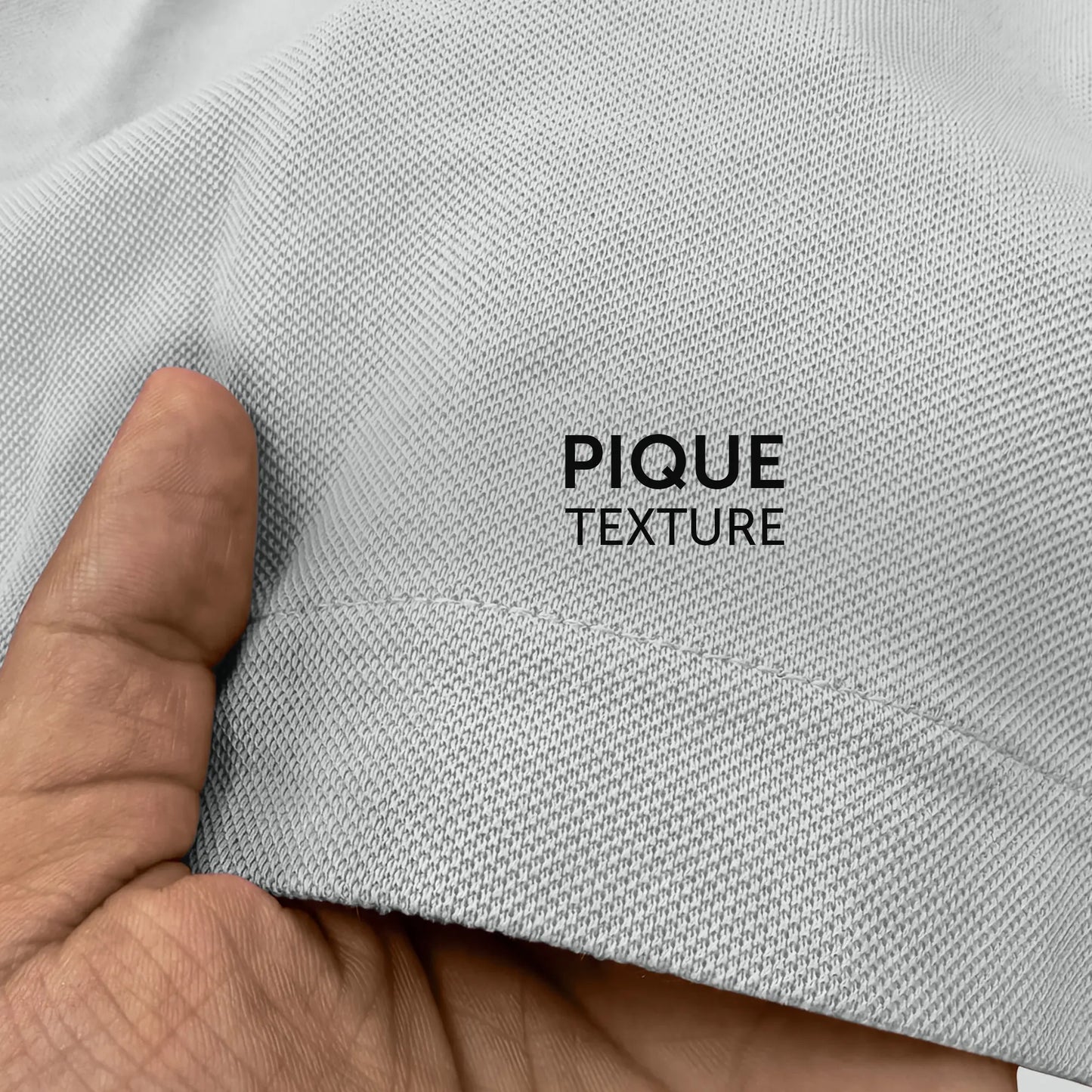 Pique Polo T-shirt - Grey Mist
