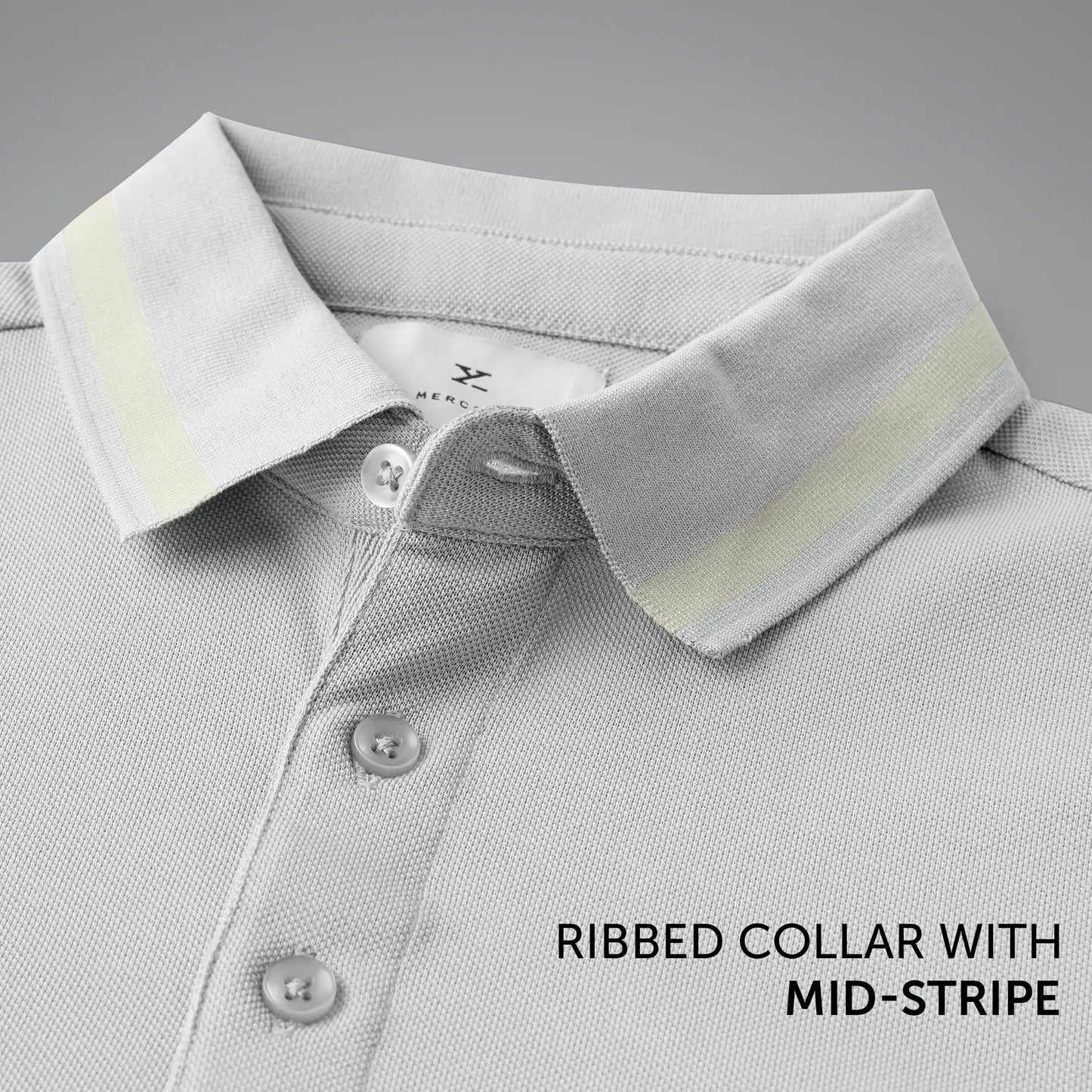 Pique Polo T-shirt - Grey Mist