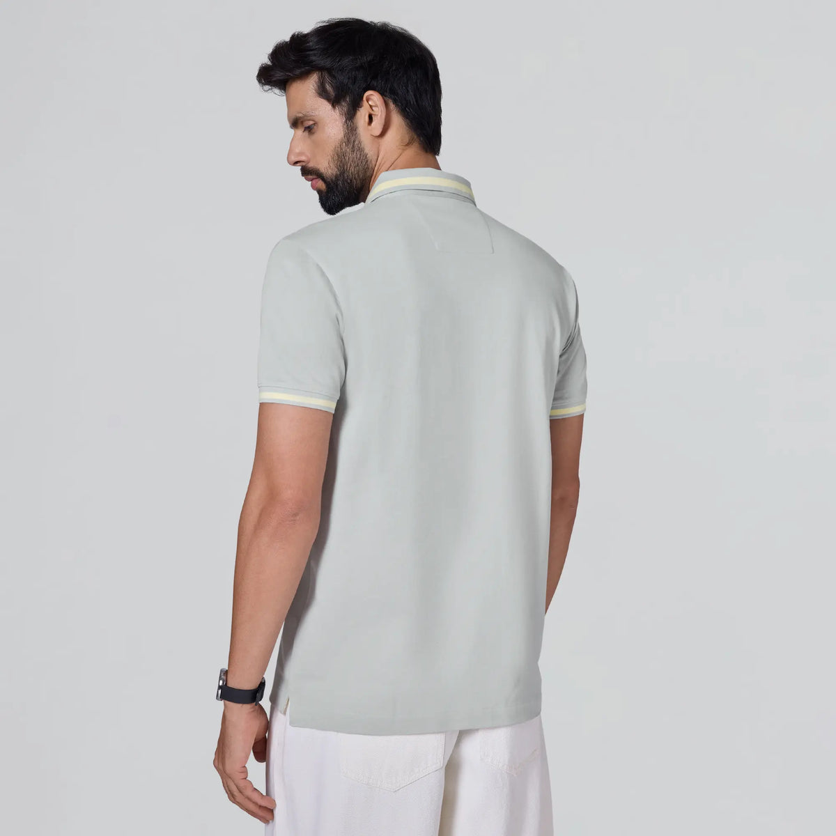 Pique Polo T-shirt - Grey Mist