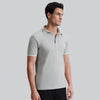 Pique Polo T-shirt - Grey Mist_side