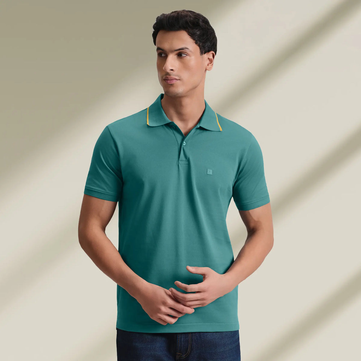 Pique Polo T-shirt - Aqua Green