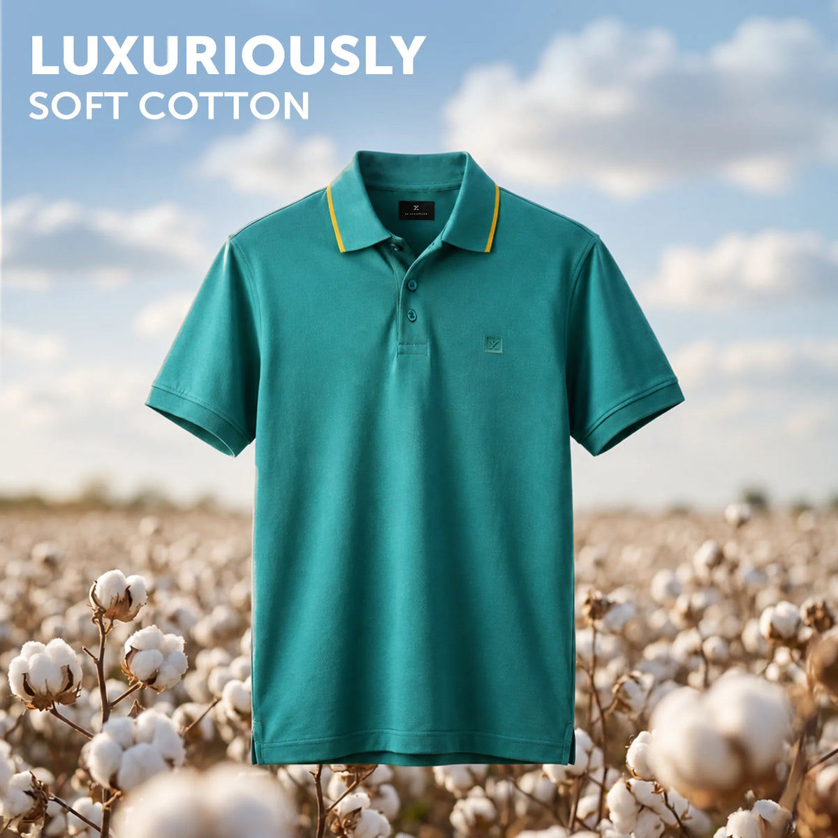 Pique Polo T-shirt - Aqua Green