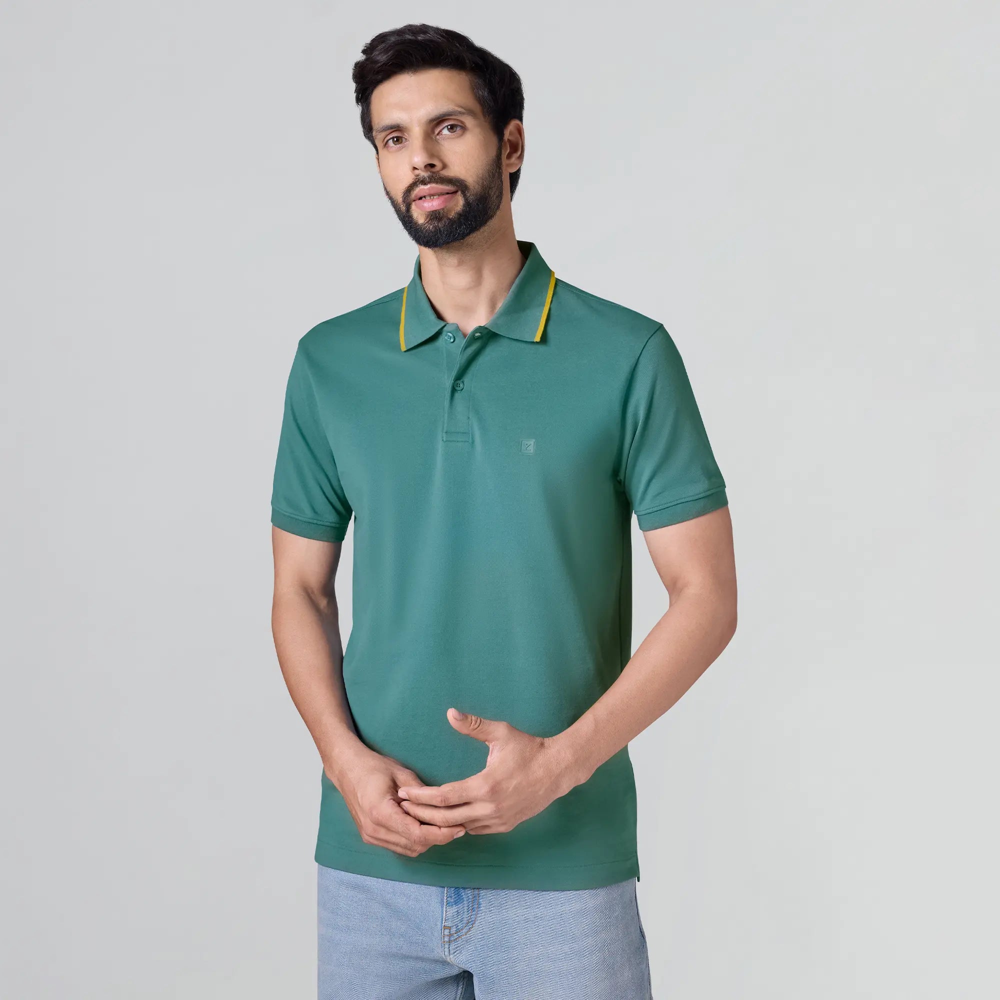 Pique Polo T-shirt - Aqua Green