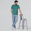Pique Polo T-shirt - Aqua Green