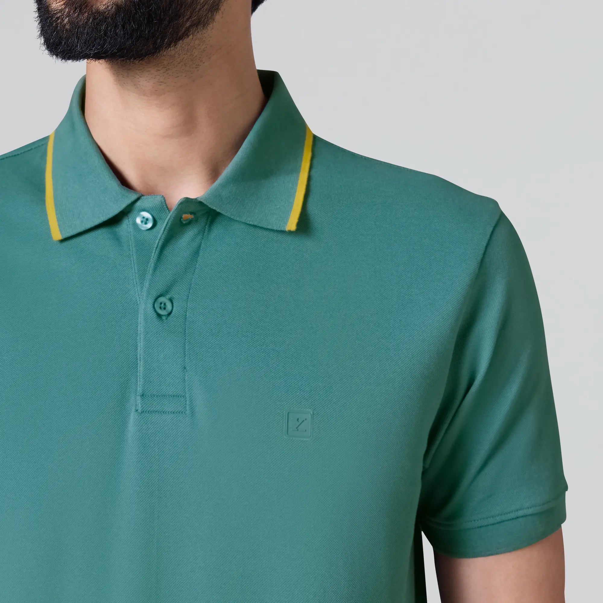 Pique Polo T-shirt - Aqua Green