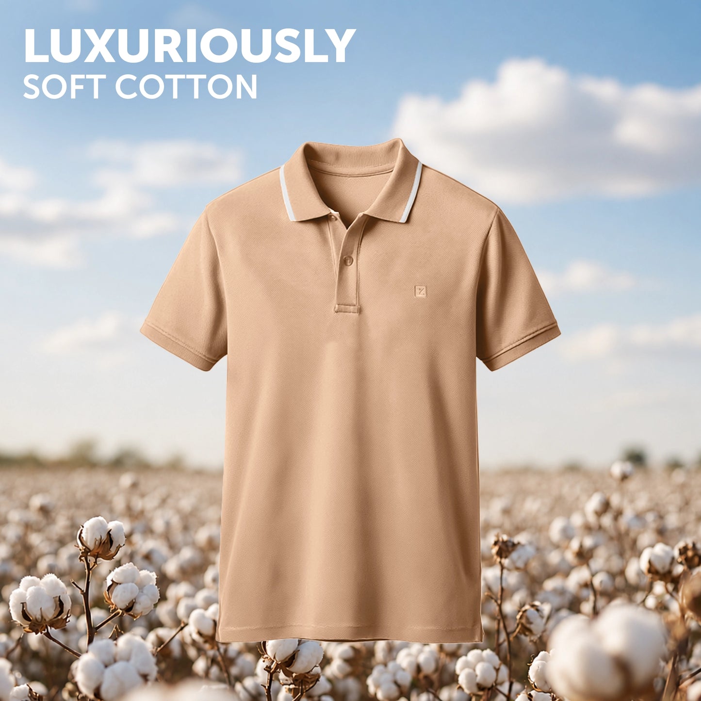 Pique Polo T-shirt - Mocha Brown