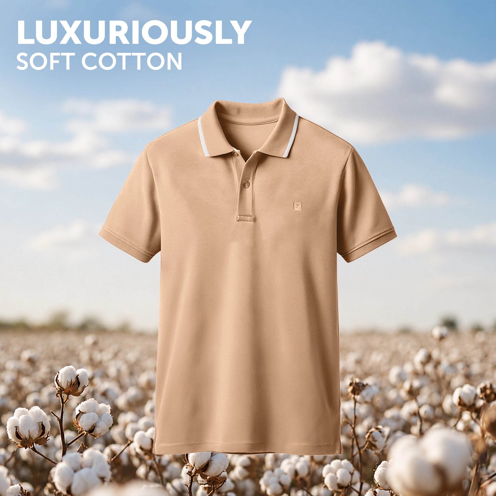 Pique Polo T-shirt - Mocha Brown
