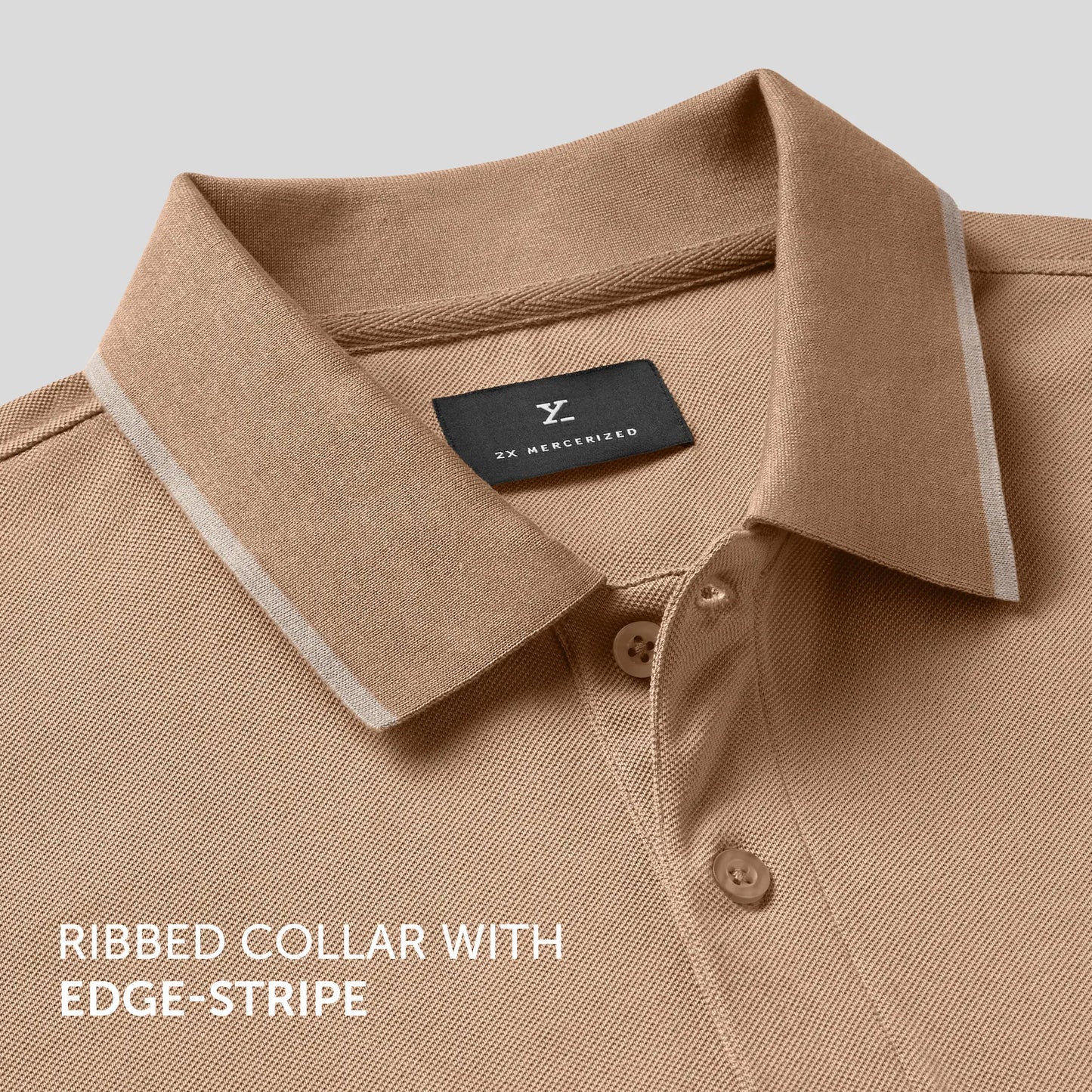 Pique Polo T-shirt - Mocha Brown