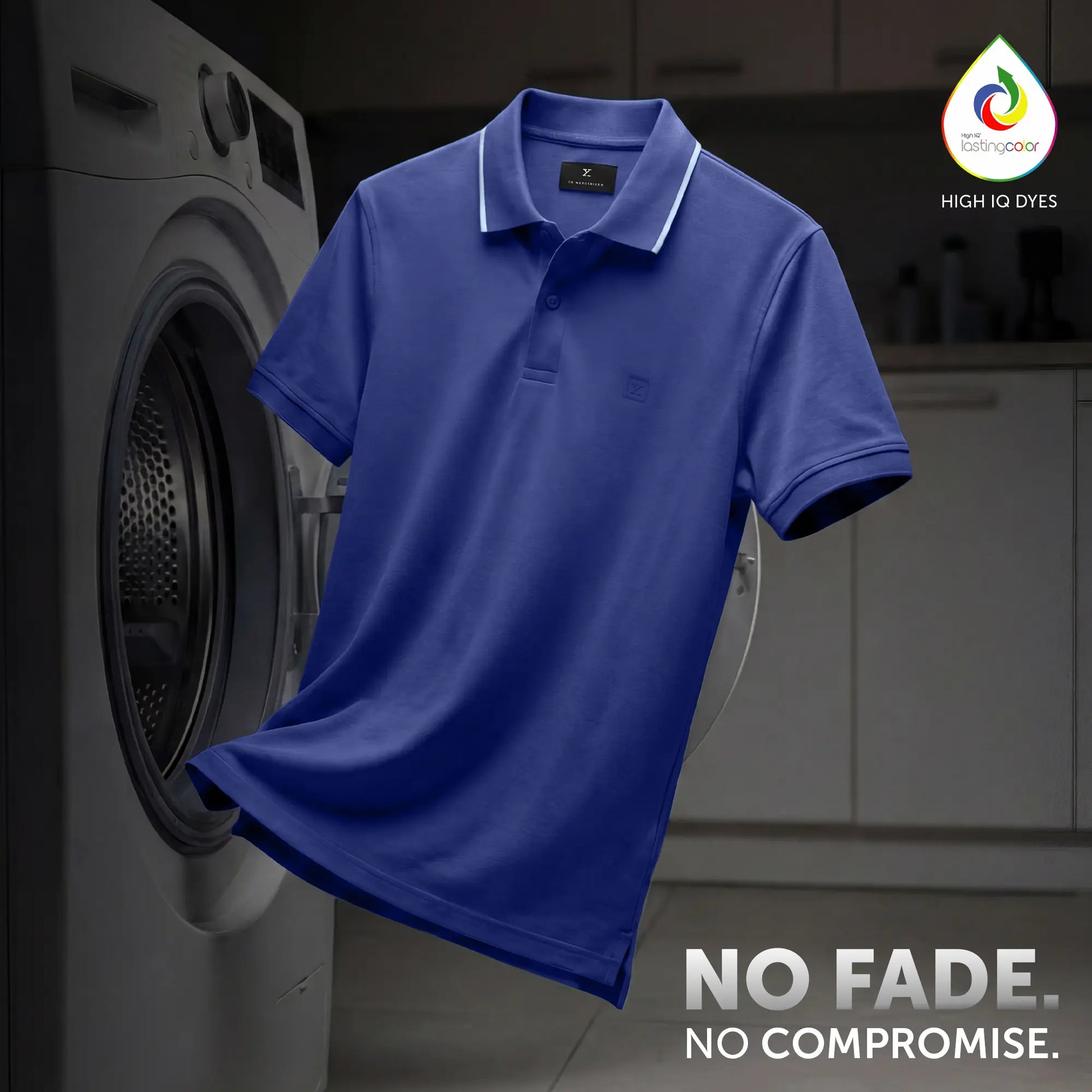 Pique Polo T-shirt - Iris Blue