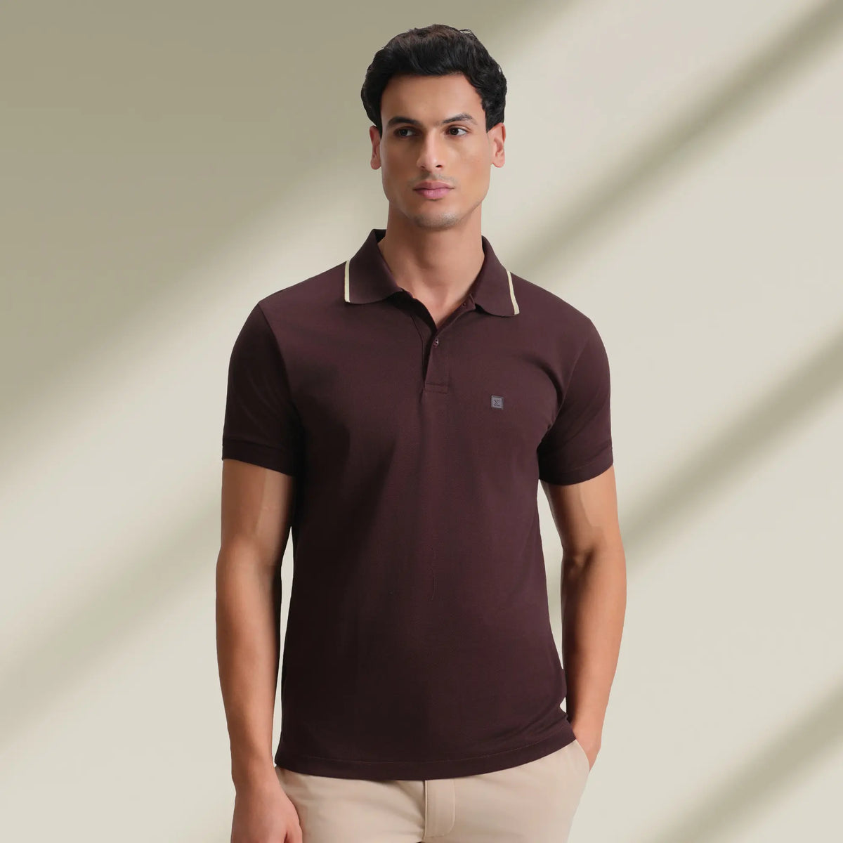 Pique Polo T-shirt - Espresso Brown