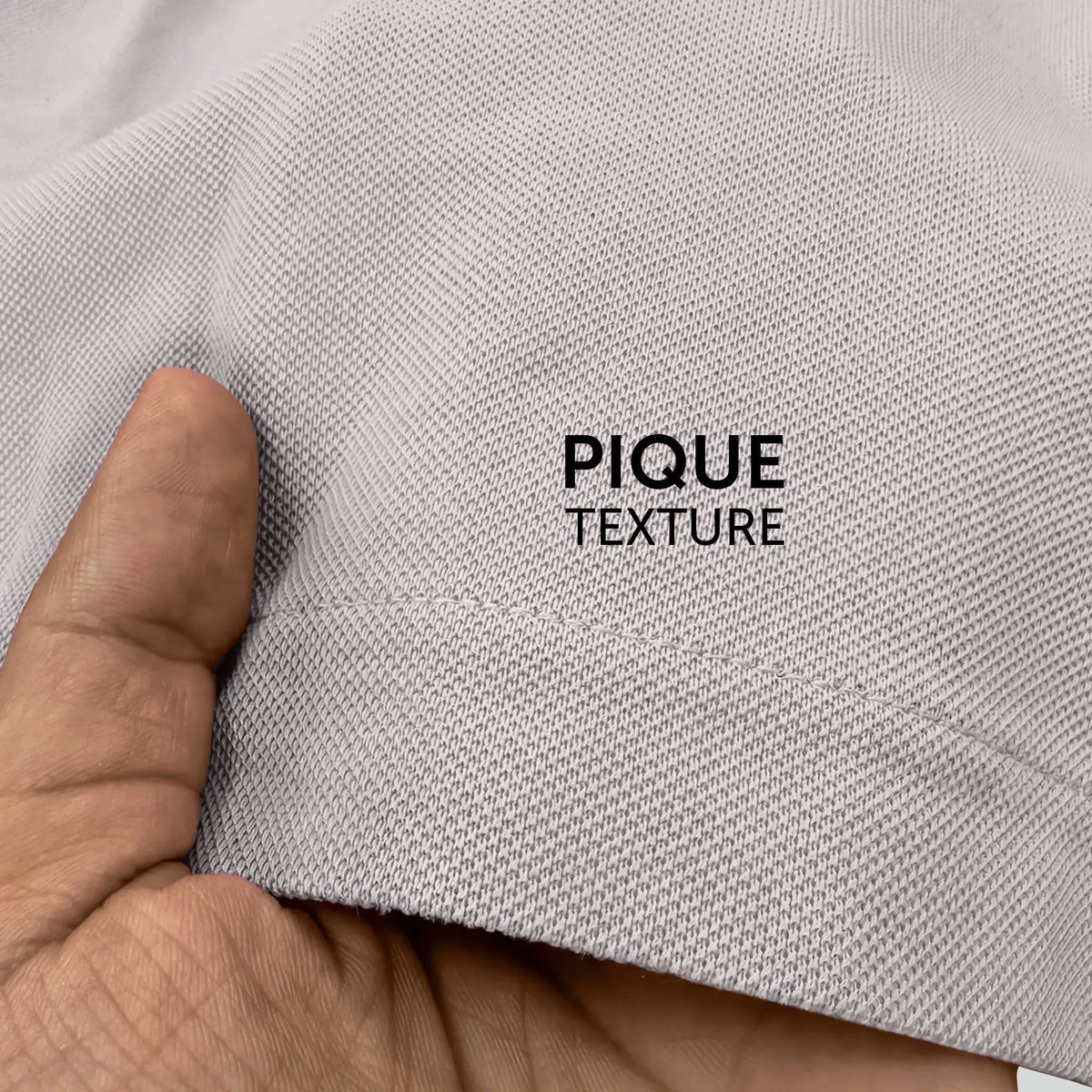 Pique Polo T-shirt - Warm Grey